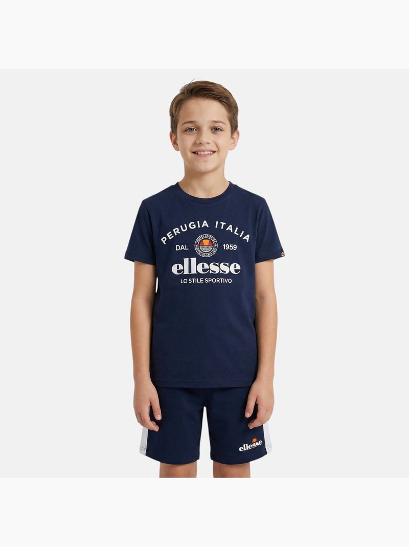 Ellesse - Completo bambino pratico e alla moda composto da due t shirt e un pantaloncino Blu marino - Kiabi