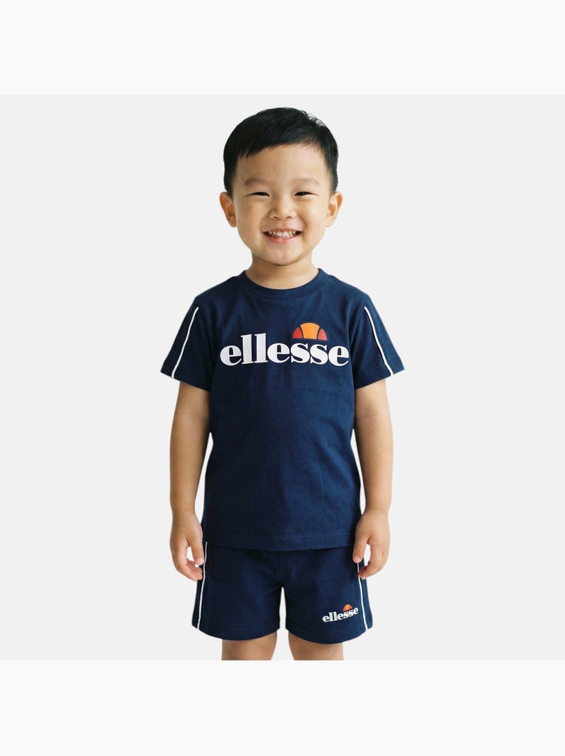Ellesse - Completo bambino pratico e alla moda composto da due t shirt e un pantaloncino Blu marino - Kiabi