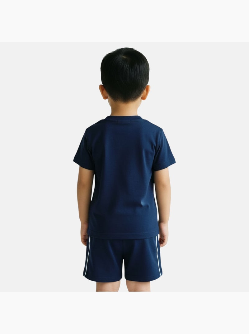 Ellesse - Completo bambino pratico e alla moda composto da due t shirt e un pantaloncino Blu marino - Kiabi