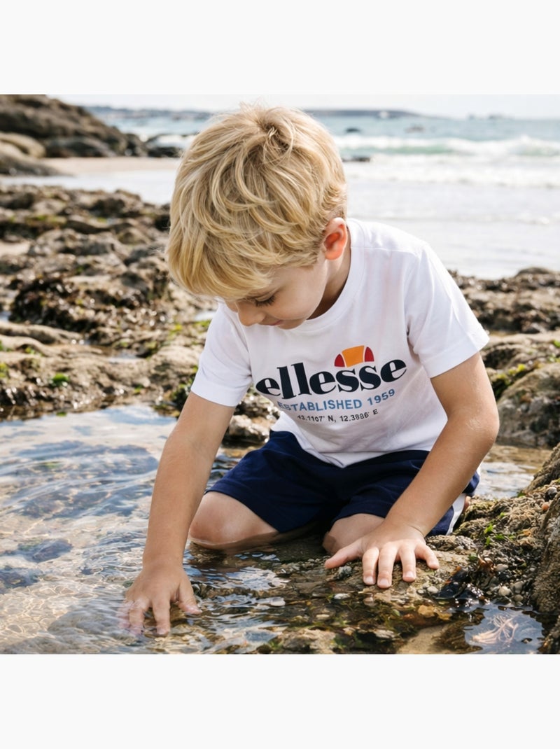 Ellesse - Completo bambino pratico e alla moda composto da due t shirt e un pantaloncino Blu marino - Kiabi