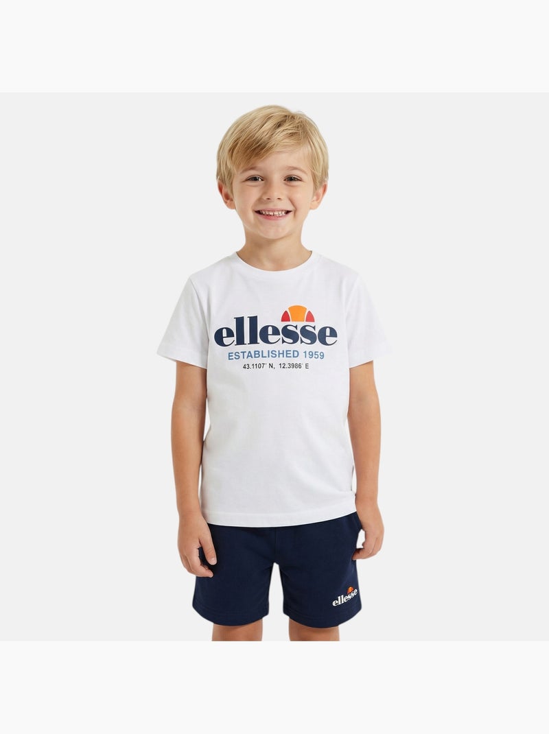 Ellesse - Completo bambino pratico e alla moda composto da due t shirt e un pantaloncino Blu marino - Kiabi