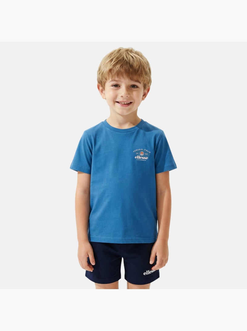 Ellesse - Completo bambino pratico e alla moda composto da due t shirt e un pantaloncino Blu marino - Kiabi