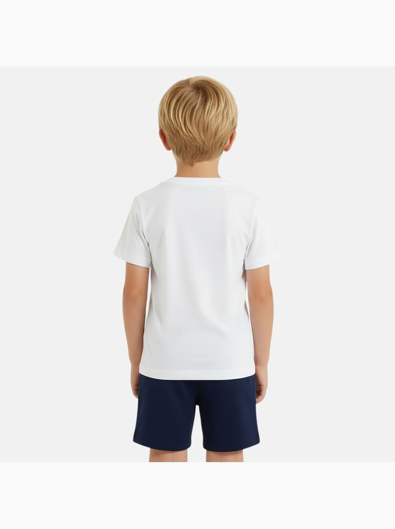 Ellesse - Completo bambino pratico e alla moda composto da due t shirt e un pantaloncino Blu marino - Kiabi
