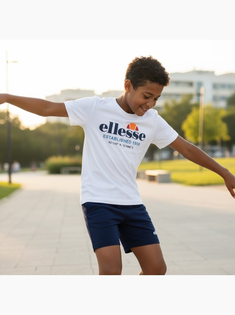 Ellesse - Completo bambino pratico e alla moda composto da due t shirt e un pantaloncino Blu marino - Kiabi