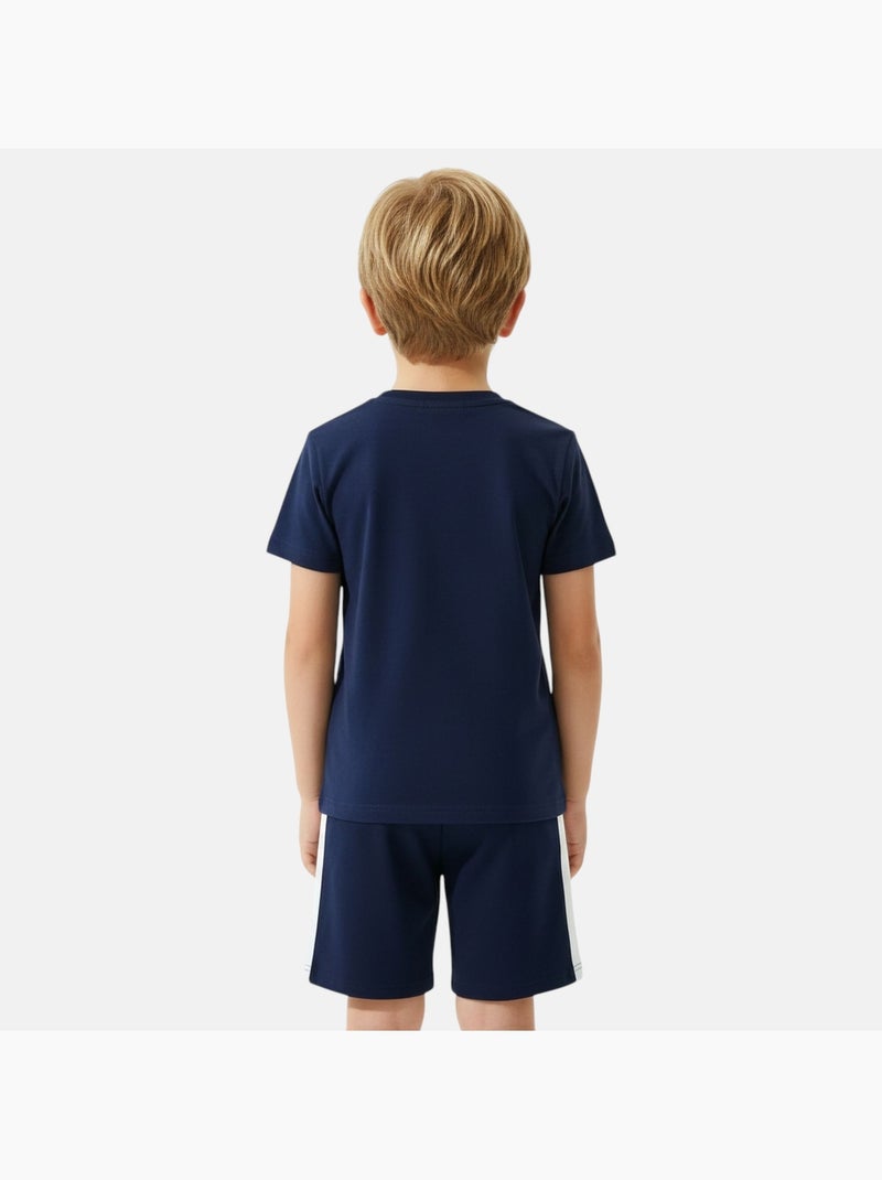 Ellesse - Completo bambino pratico e alla moda composto da due t shirt e un pantaloncino Blu marino - Kiabi