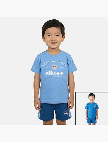 Ellesse - Completo bambino pratico e alla moda composto da due t shirt e un pantaloncino