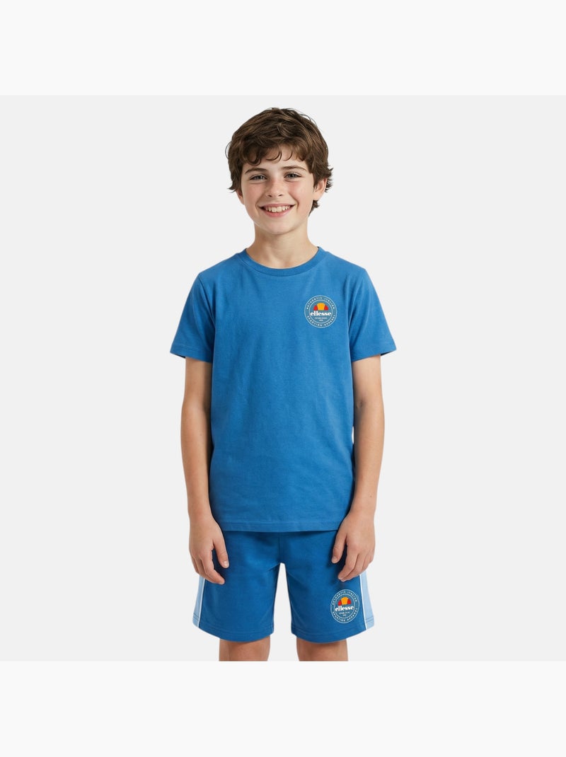 Ellesse - Completo bambino pratico e alla moda composto da due t shirt e un pantaloncino Blu - Kiabi