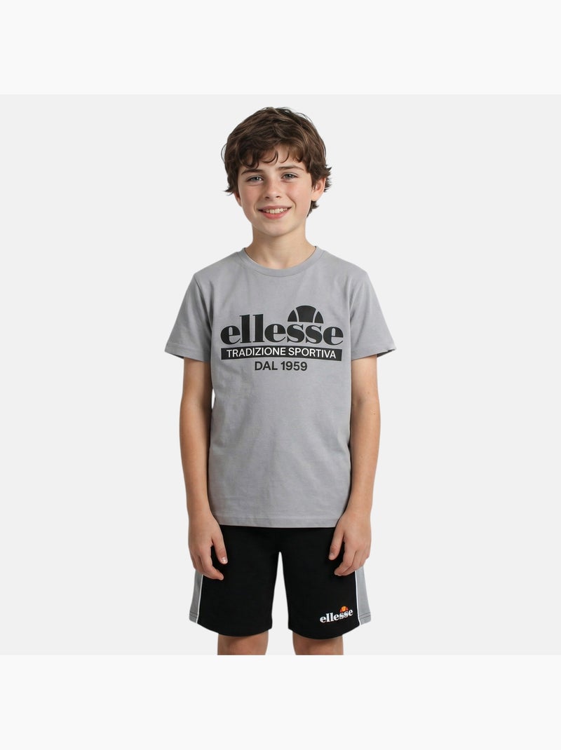 Ellesse - Completo bambino pratico e alla moda composto da due t shirt e un pantaloncino Nero - Kiabi