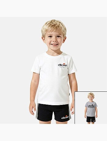 Ellesse - Completo bambino pratico e alla moda composto da due t shirt e un pantaloncino