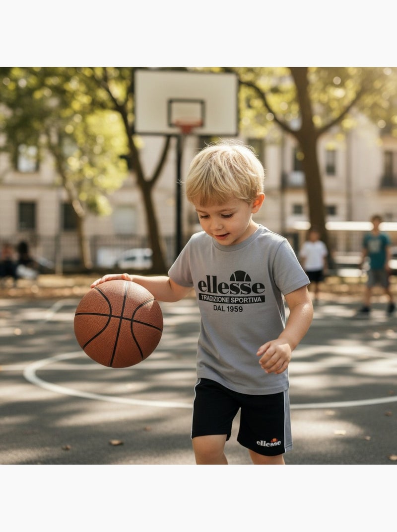 Ellesse - Completo bambino pratico e alla moda composto da due t shirt e un pantaloncino Nero - Kiabi