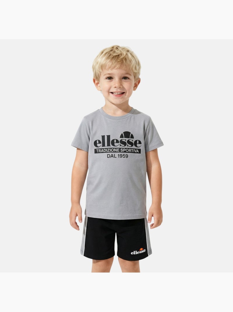 Ellesse - Completo bambino pratico e alla moda composto da due t shirt e un pantaloncino Nero - Kiabi