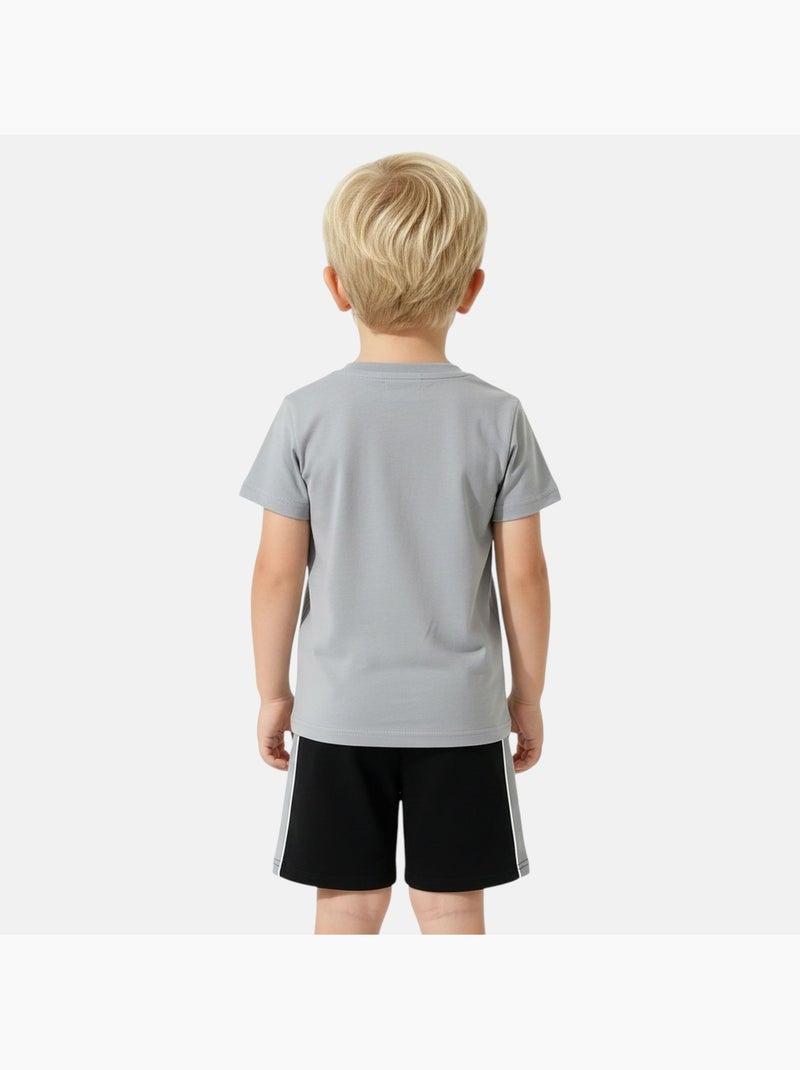 Ellesse - Completo bambino pratico e alla moda composto da due t shirt e un pantaloncino Nero - Kiabi
