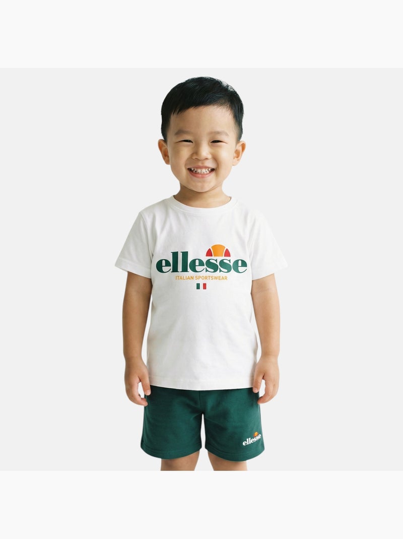 Ellesse - Completo bambino pratico e alla moda composto da due t shirt e un pantaloncino Verde - Kiabi