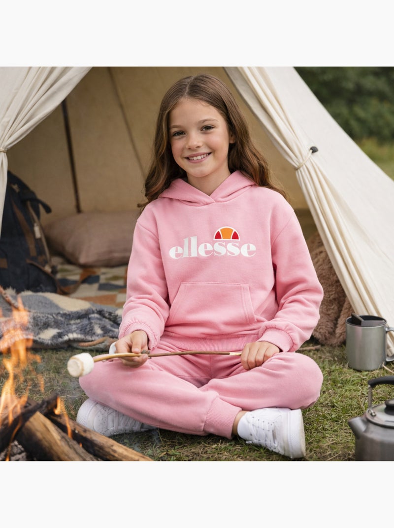 Ellesse - Completo felpa con cappuccio e pantalone da jogging bambina Rosa - Kiabi