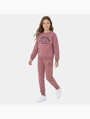 Ellesse - Completo felpa con cappuccio e pantalone da jogging bambina