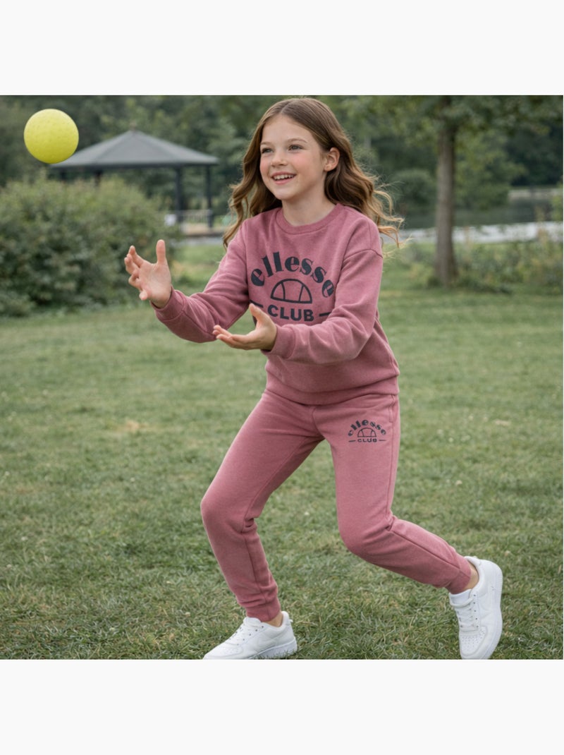 Ellesse - Completo felpa con cappuccio e pantalone da jogging bambina Rosa - Kiabi
