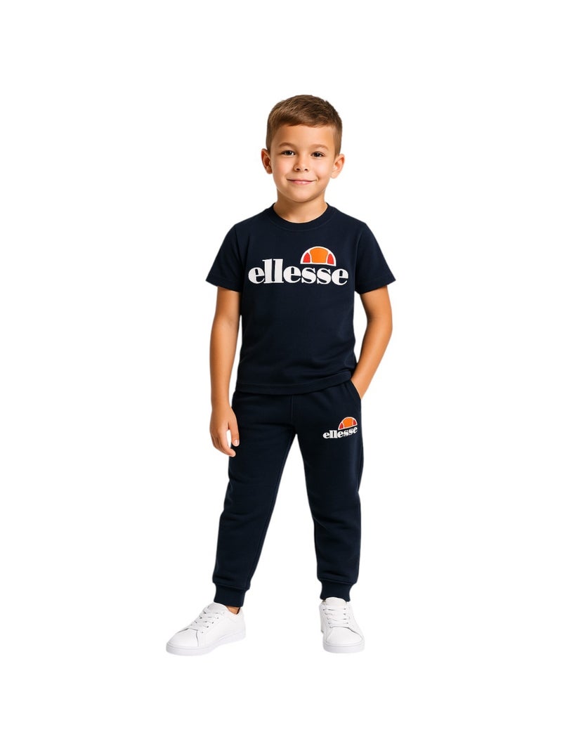 Ellesse - Confezione da 2 t-shirt e pantalone da jogging bambino Blu marino - Kiabi