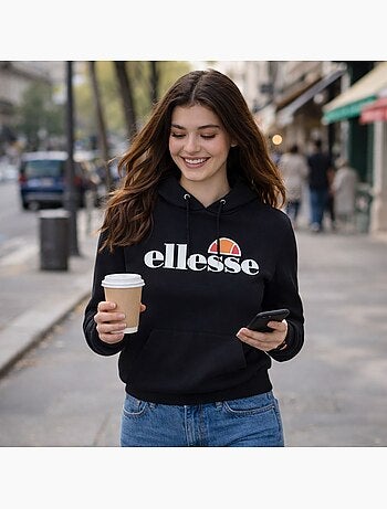 Ellesse - Felpa con cappuccio donna dal design moderno e sportivo