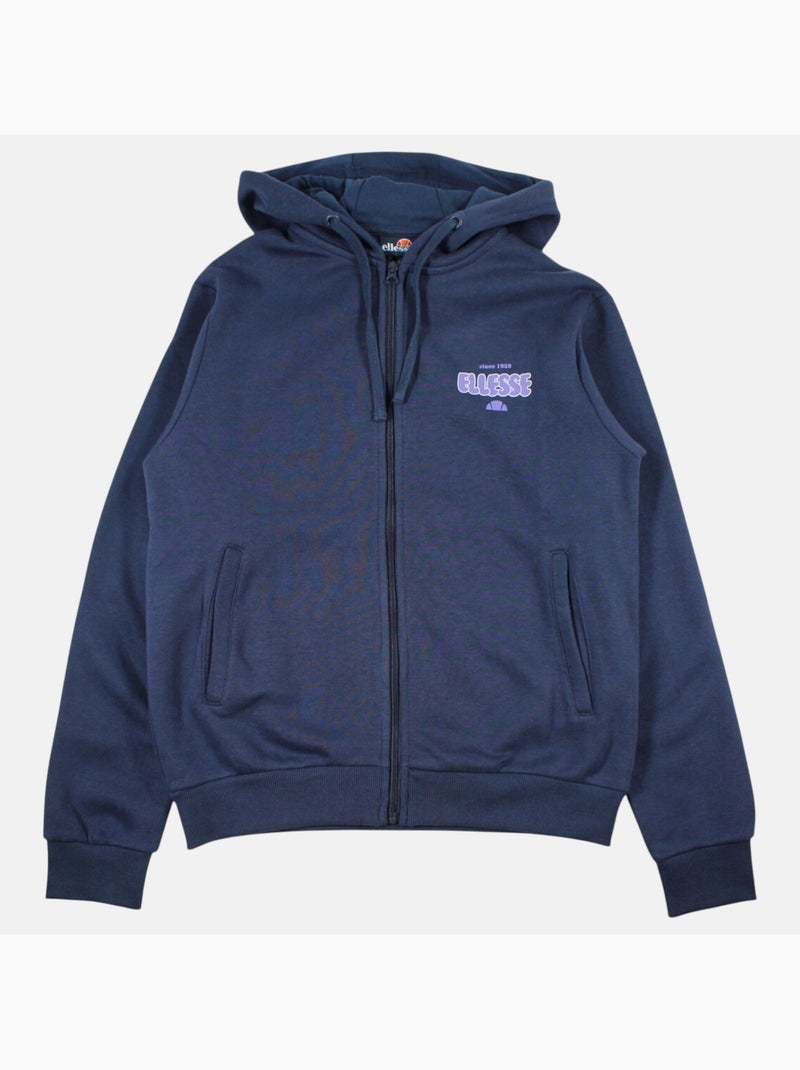 Ellesse - Felpa con cappuccio e zip donna dallo stile dinamico e confortevole Blu marino - Kiabi