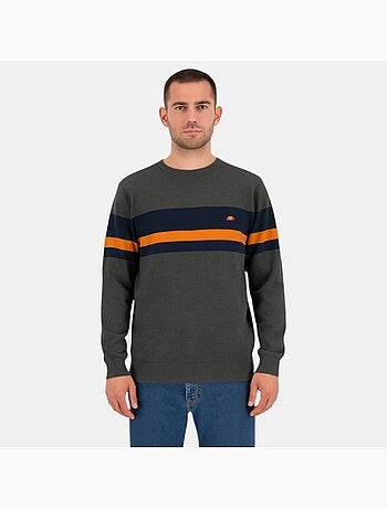 Ellesse - Maglione da uomo in stile moderno con righe a contrasto