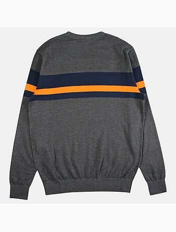 Ellesse - Maglione da uomo in stile moderno con righe a contrasto