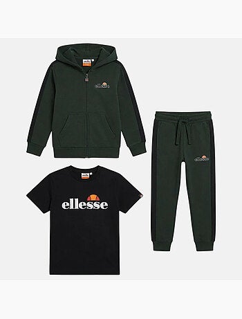 Ellesse - Set 3 pezzi: T-shirt, giacca con cappuccio e pantalone da jogging bambino