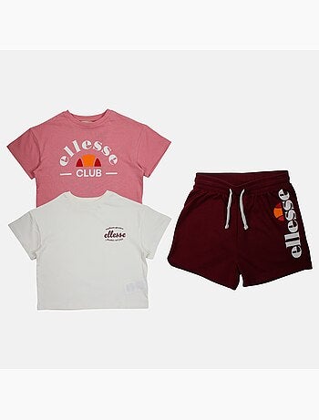 Ellesse - set composto da 2 magliette a maniche corte e pantaloncini