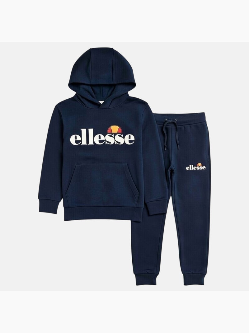Ellesse - Set giacca con cappuccio e pantalone da jogging bambino Blu marino - Kiabi