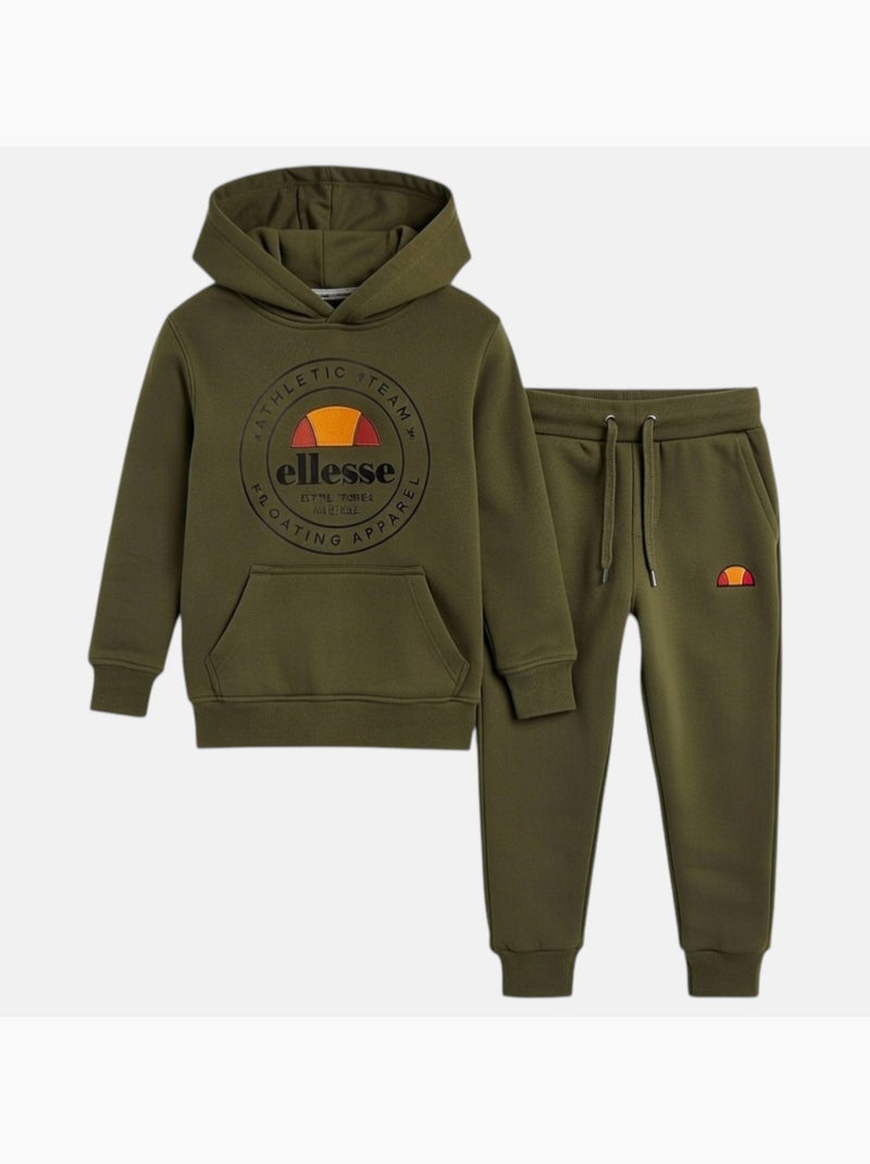 Ellesse - Set giacca con cappuccio e pantalone da jogging bambino Cachi - Kiabi