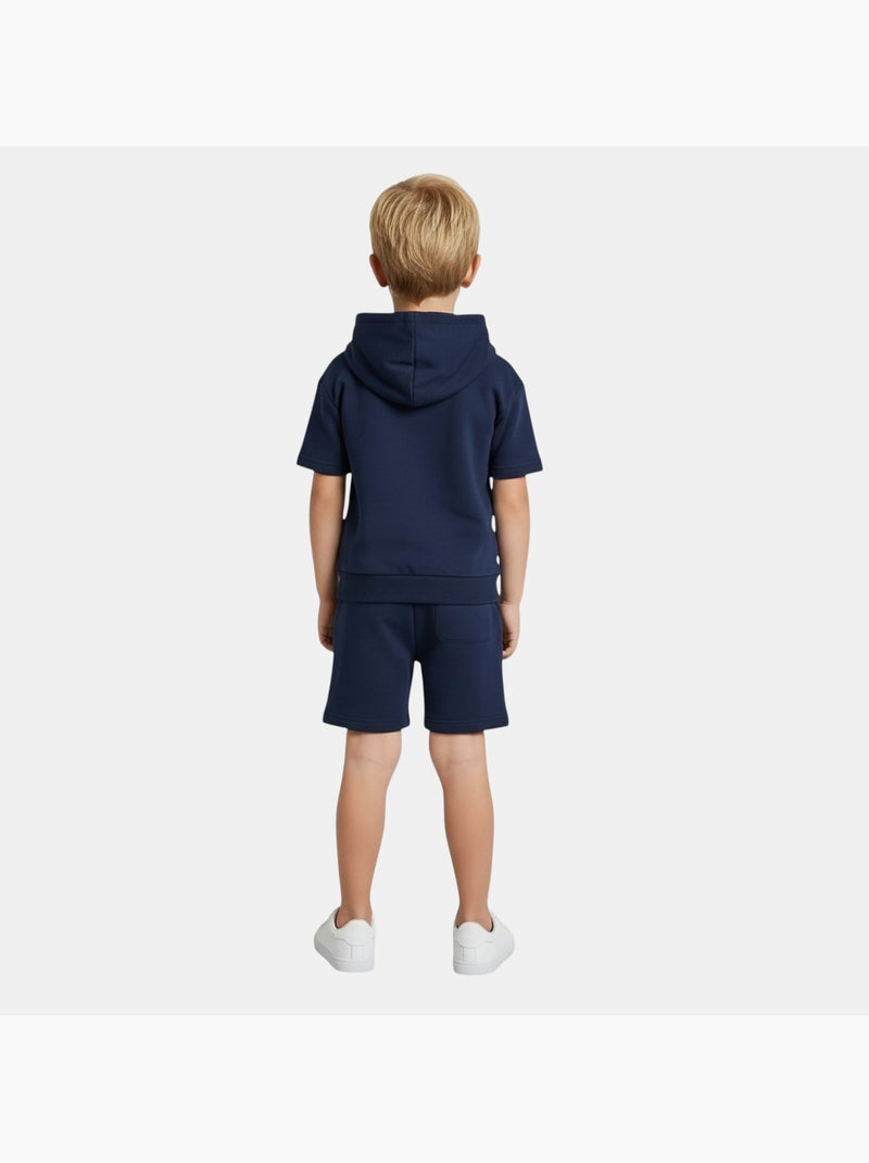 Ellesse - Set T-shirt con cappuccio e pantaloncini bambino Blu marino - Kiabi