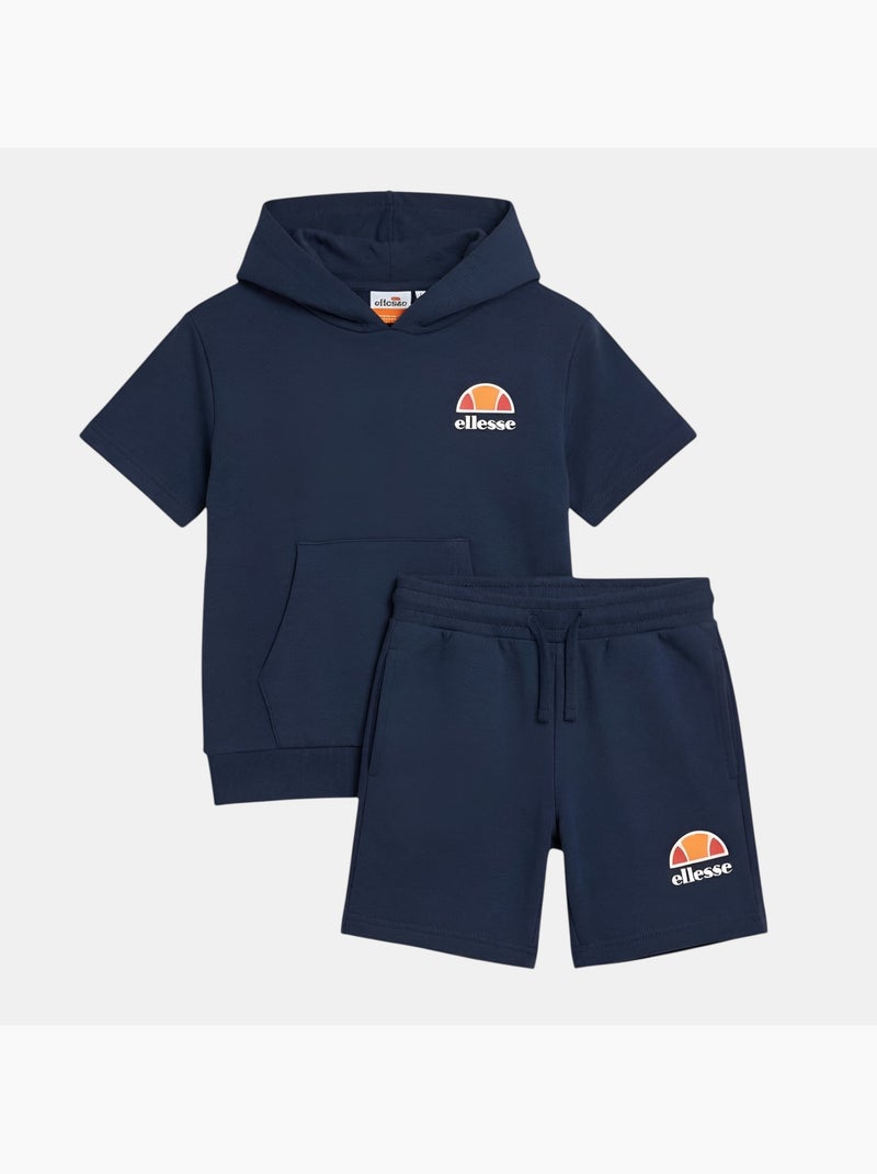 Ellesse - Set T-shirt con cappuccio e pantaloncini bambino Blu marino - Kiabi