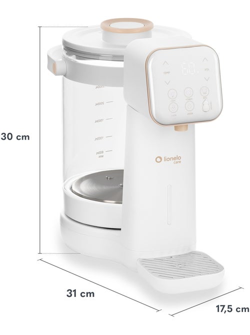 Erogatore acqua calda per neonati LIONELO Babypresto 2.0 - Lampada UV - 3L - 40-100°C - Kiabi