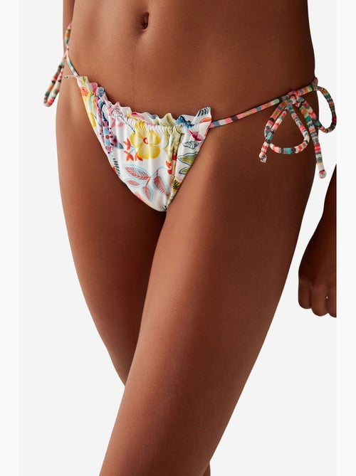 Escape slip bikini con stampa floreale e dettaglio volant penti - Kiabi