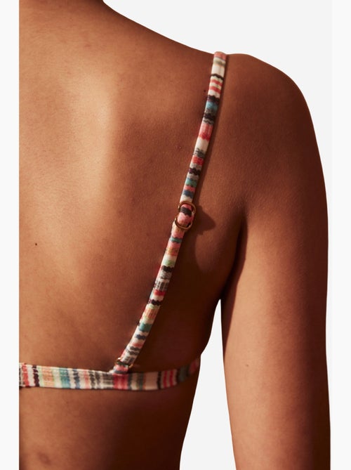 Escape top bikini senza spalline con stampa floreale e laccetti laterali penti - Kiabi
