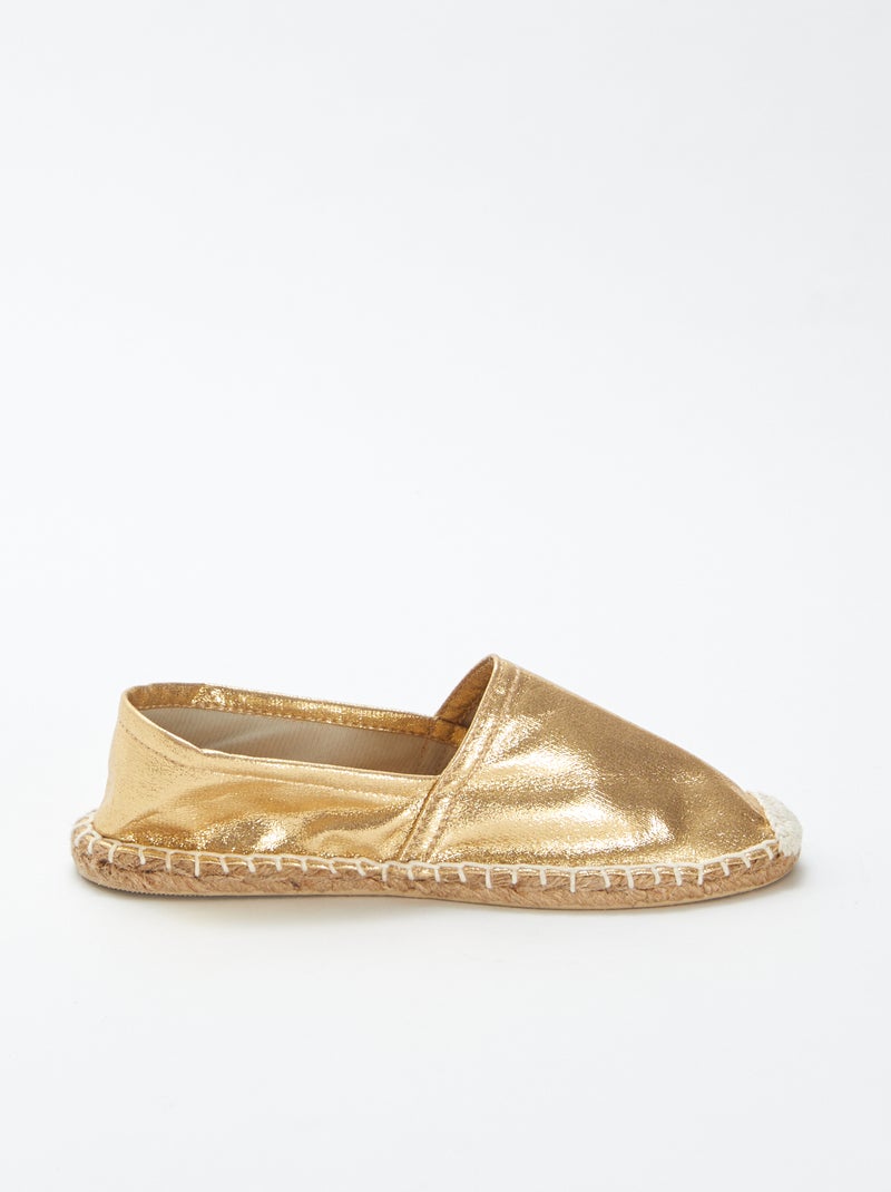 Espadrillas argentate d'oro - Kiabi