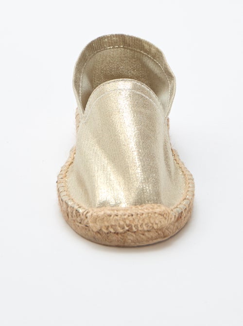 Espadrillas basse dorate - Kiabi