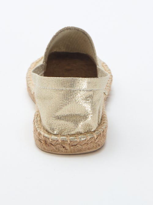 Espadrillas basse dorate - Kiabi
