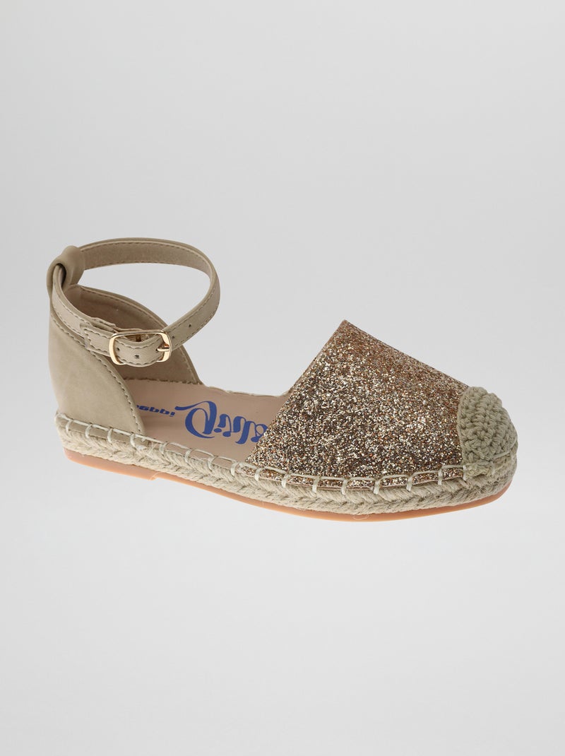 Espadrillas basse in tela dorato - Kiabi
