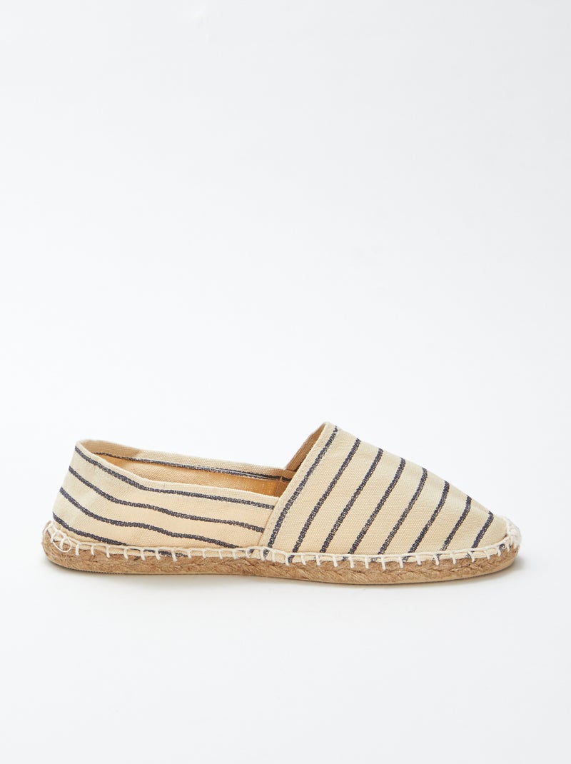 Espadrillas con motivo a righe BEIGE - Kiabi