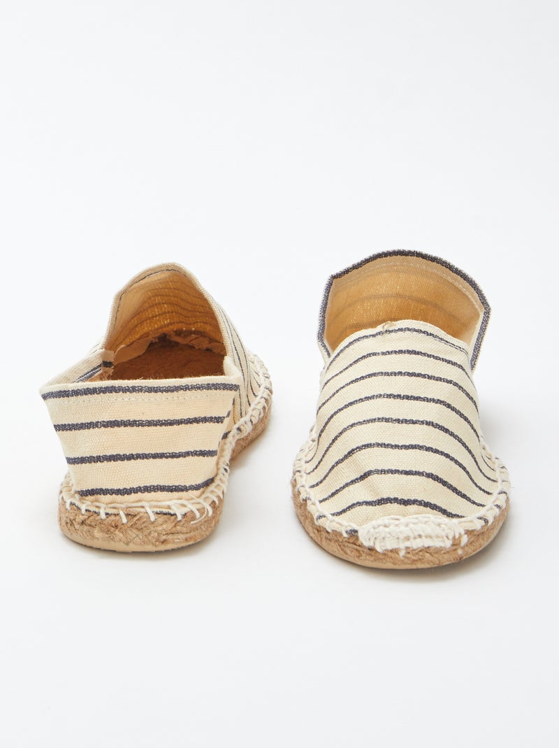 Espadrillas con motivo a righe BEIGE - Kiabi