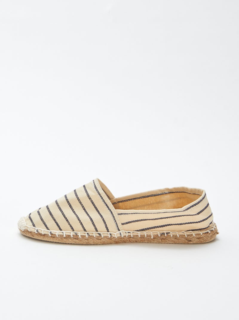 Espadrillas con motivo a righe BEIGE - Kiabi