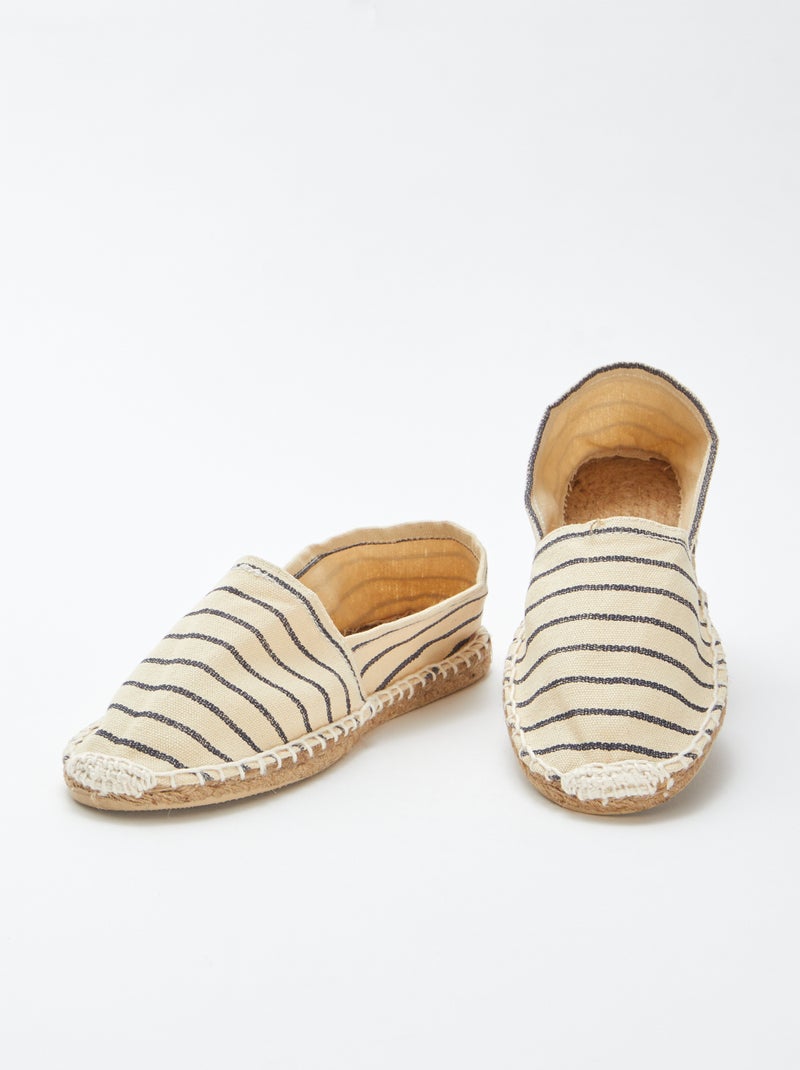 Espadrillas con motivo a righe BEIGE - Kiabi
