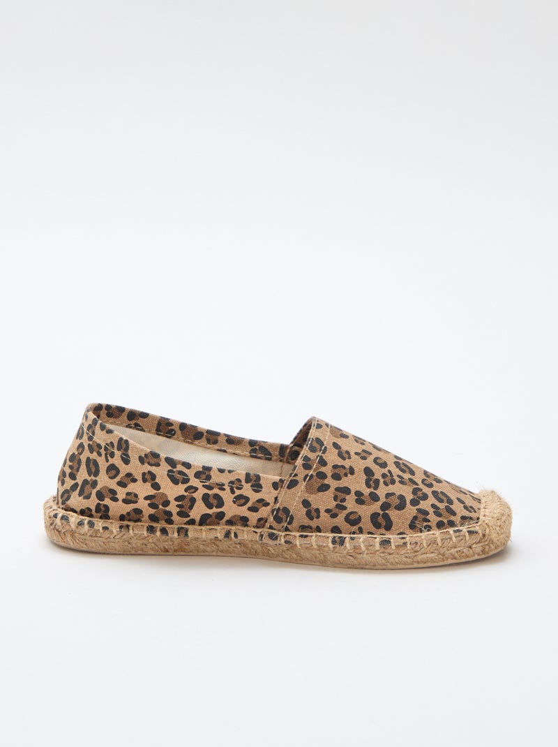 Espadrillas con motivo stampato Marrone - Kiabi