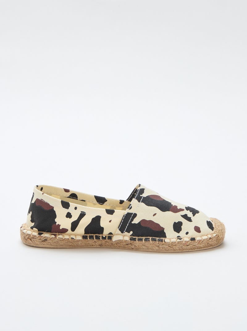 Espadrillas con motivo stampato Marrone - Kiabi