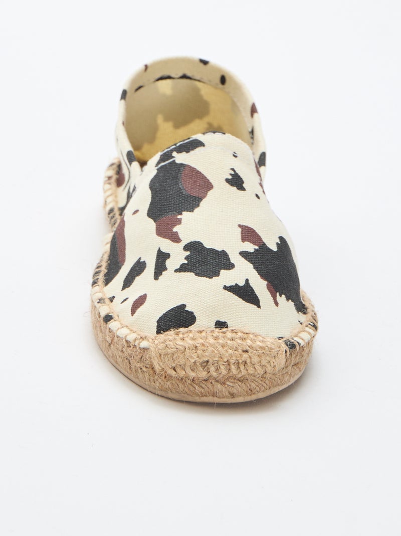 Espadrillas con motivo stampato Marrone - Kiabi