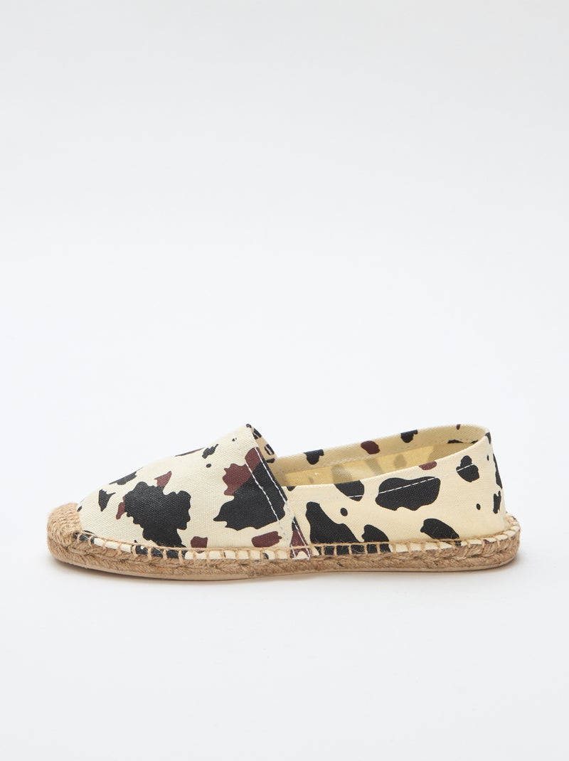 Espadrillas con motivo stampato Marrone - Kiabi