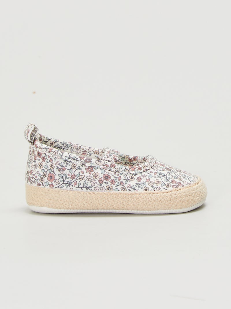 Espadrillas con stampa 'floreale' BIANCO - Kiabi