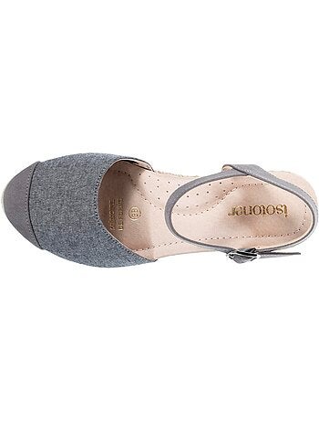 Espadrillas con tacco di 6 cm, suola ultraconfortevole e con memoria di forma