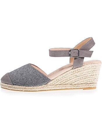 Espadrillas con tacco di 6 cm, suola ultraconfortevole e con memoria di forma