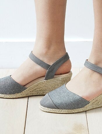 Espadrillas con tacco di 6 cm, suola ultraconfortevole e con memoria di forma Isotoner